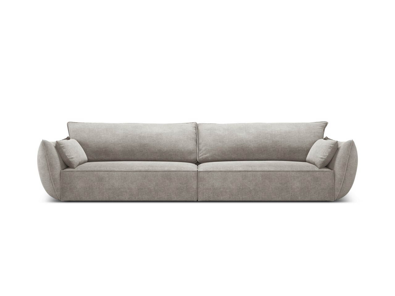 Canapea 4 locuri, Kaelle, Micadoni Home, BL, 248x110x85 cm, poliester chenille, gri deschis Canapele